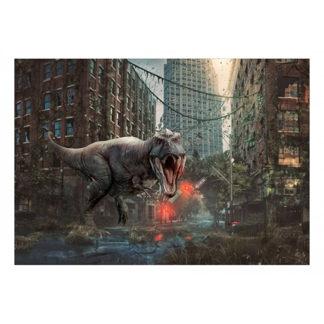 Fototapeta samoprzylepna - Dinozaur w mieście
