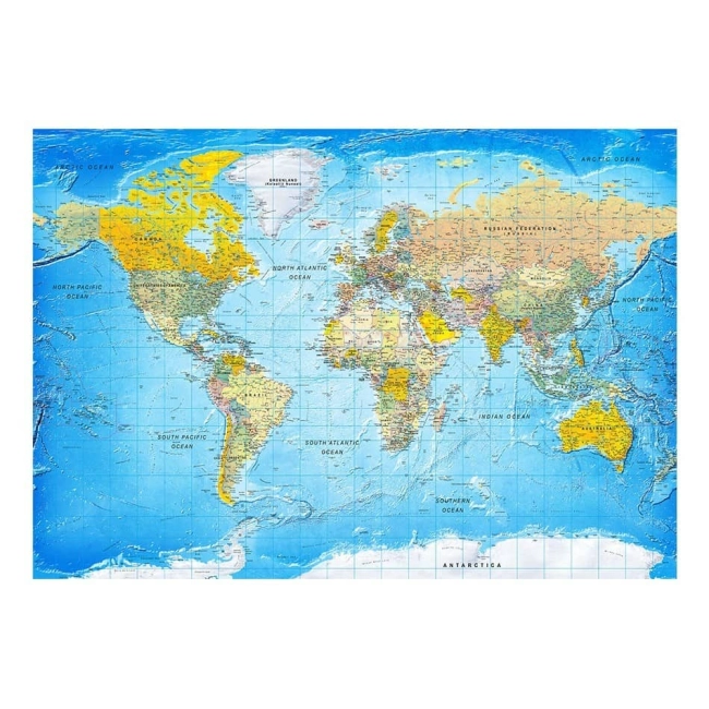 Fototapeta samoprzylepna - Klasyczna mapa świata