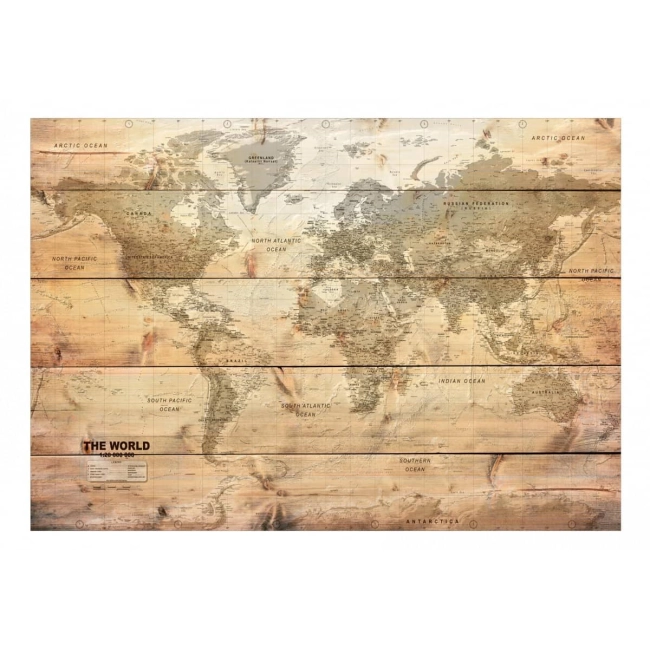 Fototapeta samoprzylepna - Mapa na deskach