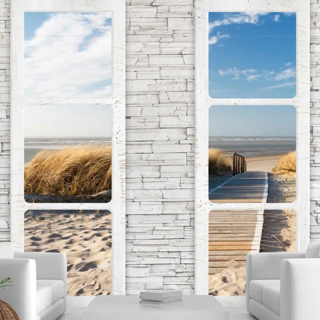 Fototapeta samoprzylepna - Plaża: widok z okna