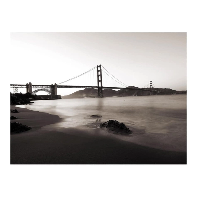 Fototapeta - San Francisco: Most Golden Gate w czerni i bieli