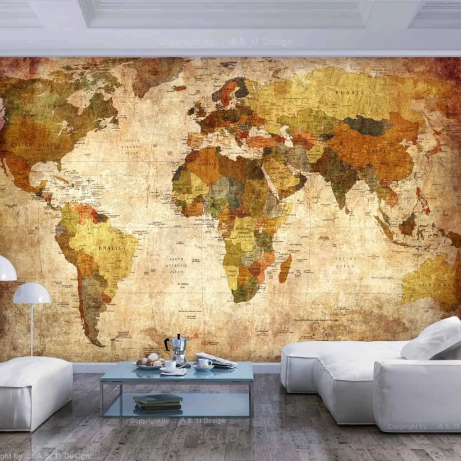 Fototapeta mapa świata stara mapa
