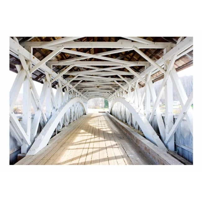 Fototapeta most 3d biały Stary most