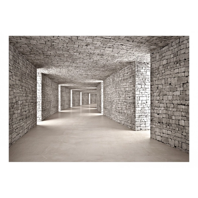 Fototapeta 3D Tajemniczy tunel cegły