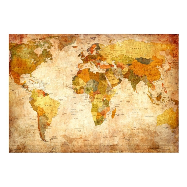 Tapeta mapa świata w stylu retro