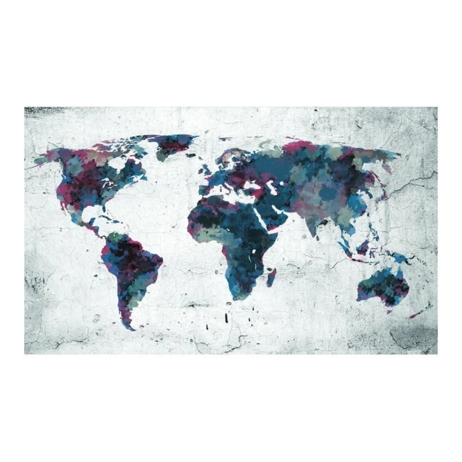 Fototapeta - World map on the wall