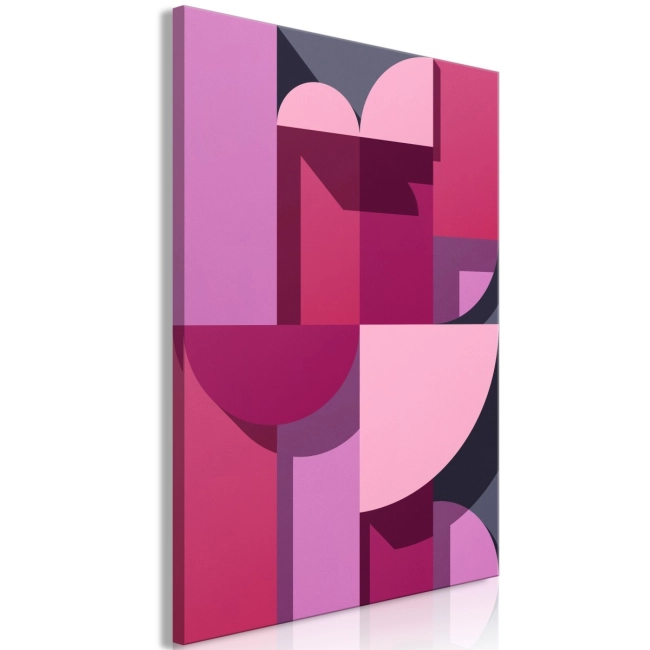 Obraz - różowa abstrakcja geometria nowoczesny