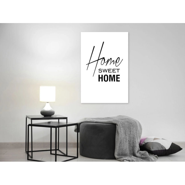 Obraz - Black and White: Home Sweet Home (1-częściowy) pionowy
