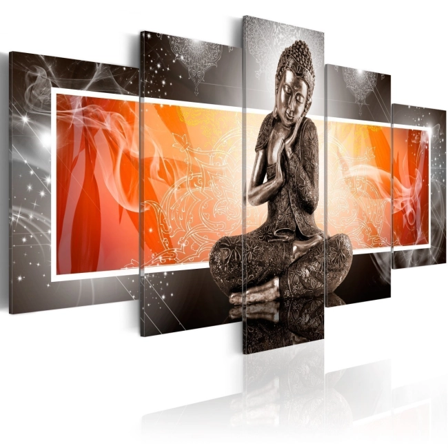Obraz - Budda i ornamenty OBRAZ NA PŁÓTNIE WŁOSKIM
