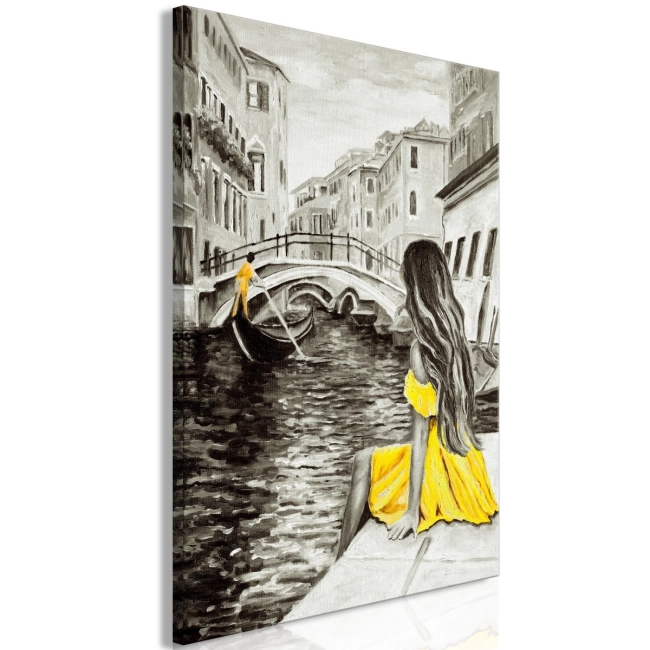 Obraz pionowy jak malowany żółty kobieta romantyczny