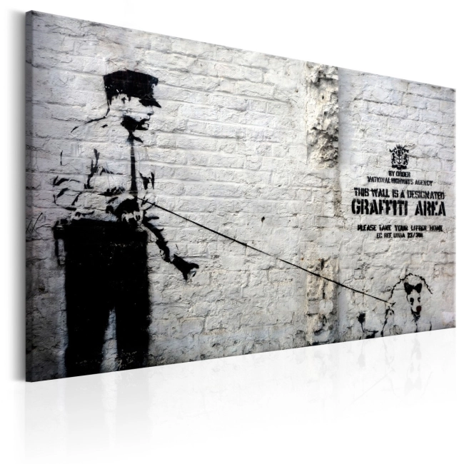 Obraz - Graffiti Area (Police and a Dog) by Banksy