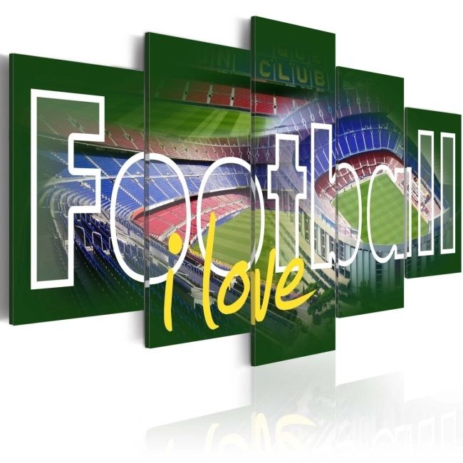 Obraz - I Love Football OBRAZ NA PŁÓTNIE WŁOSKIM