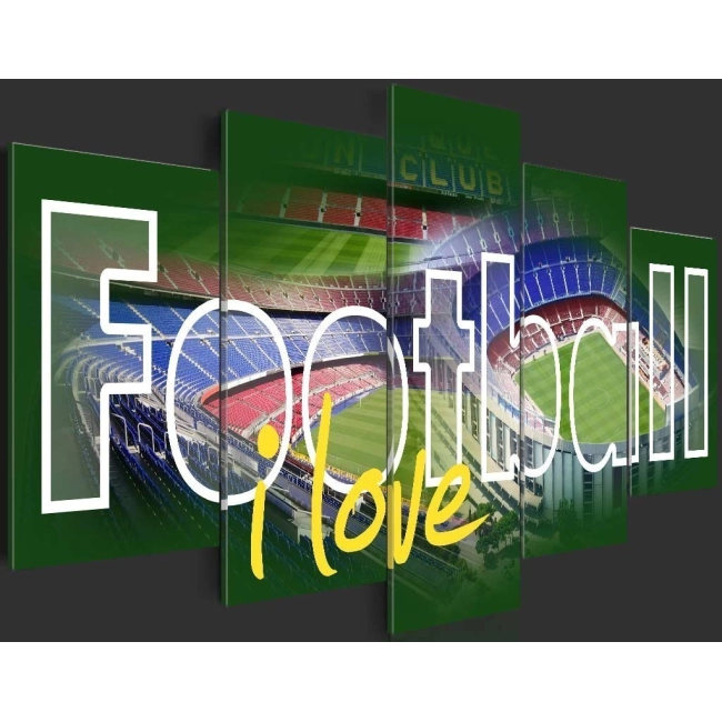 Obraz - I Love Football OBRAZ NA PŁÓTNIE WŁOSKIM
