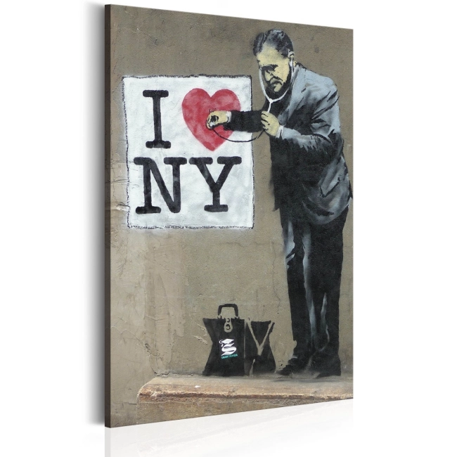 Obraz - I Love New York by Banksy OBRAZ NA PŁÓTNIE WŁOSKIM