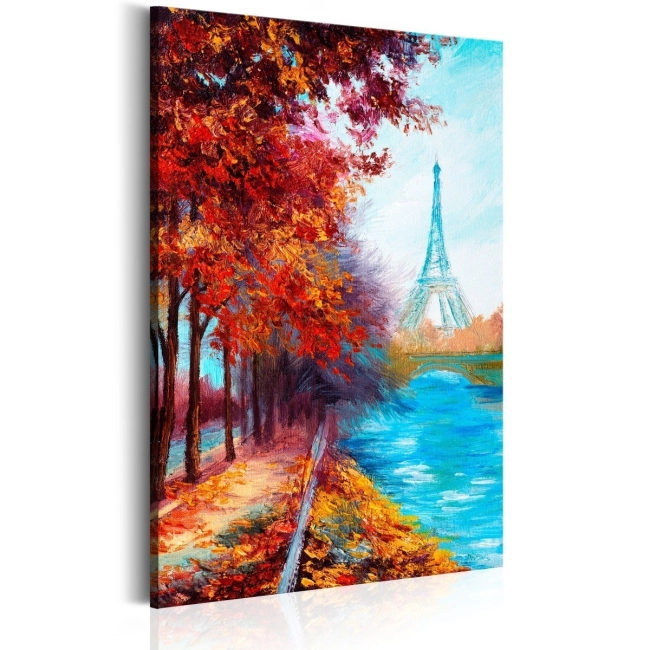 Obraz - Jesienny Paryż OBRAZ NA PŁÓTNIE WŁOSKIM