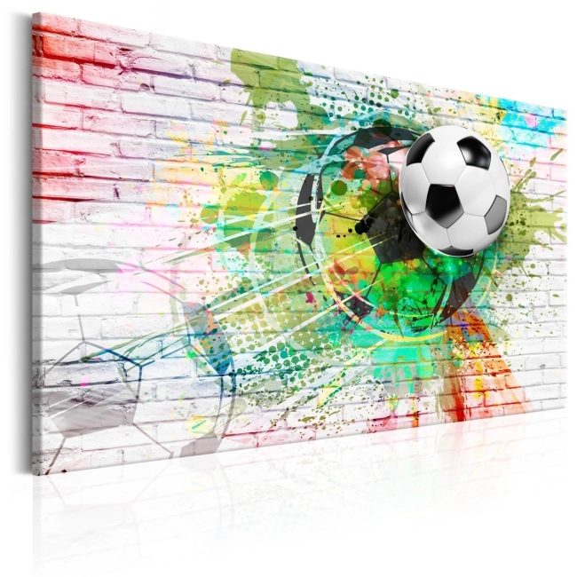 Obraz - Kolorowy sport (Piłka nożna) OBRAZ NA PŁÓTNIE WŁOSKIM