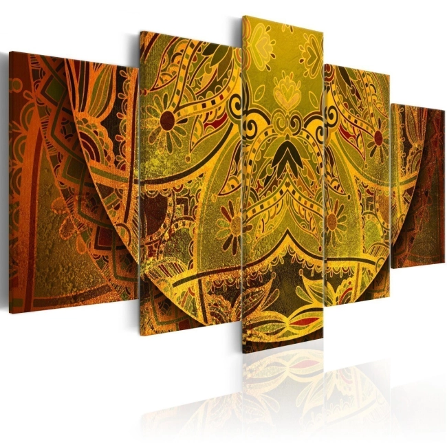 Obraz - Mandala: Złota siła OBRAZ NA PŁÓTNIE WŁOSKIM