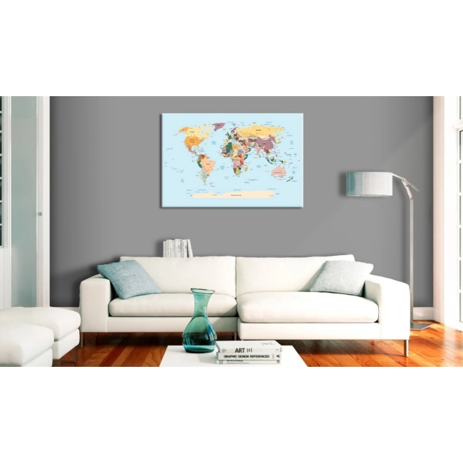 Obraz - Mapa świata: Podróżuj ze mną