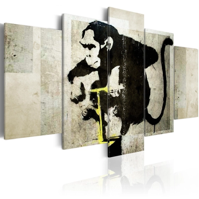 Obraz - Monkey TNT Detonator (Banksy) OBRAZ NA PŁÓTNIE WŁOSKIM