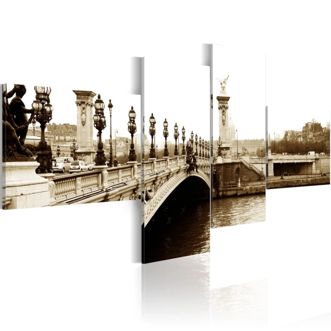 Obraz - Most Aleksandra III w Paryżu OBRAZ NA PŁÓTNIE WŁOSKIM