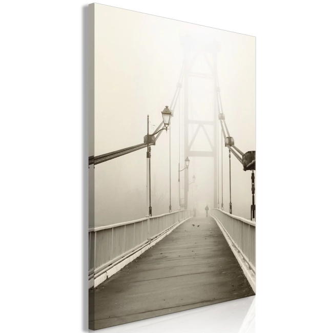 Obraz - Most we mgle (1-częściowy) pionowy OBRAZ NA PŁÓTNIE WŁOSKIM