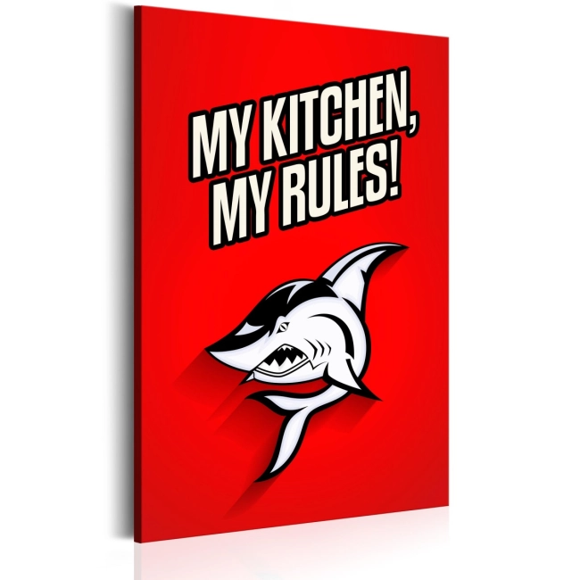 Obraz - My kitchen, my rules! OBRAZ NA PŁÓTNIE WŁOSKIM