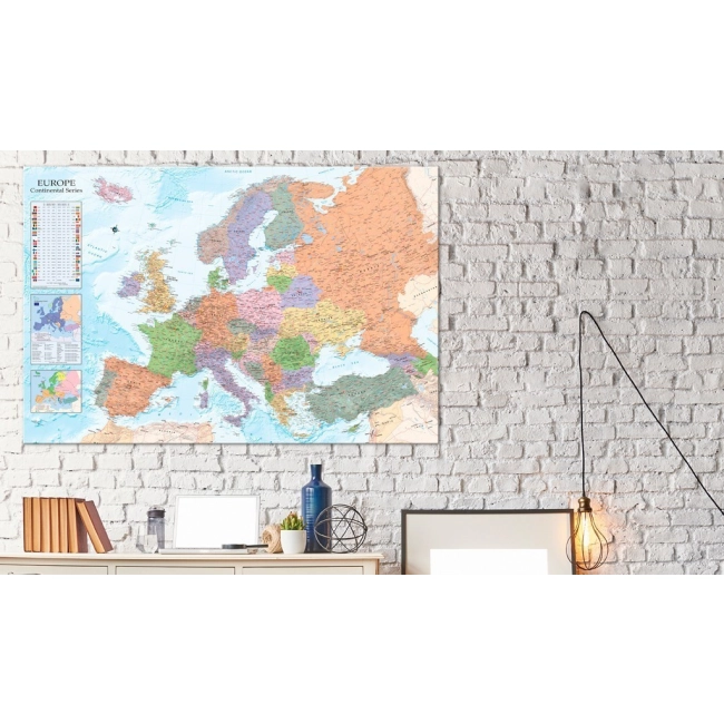 Obraz na korku mapa Europy kolorowa Europa