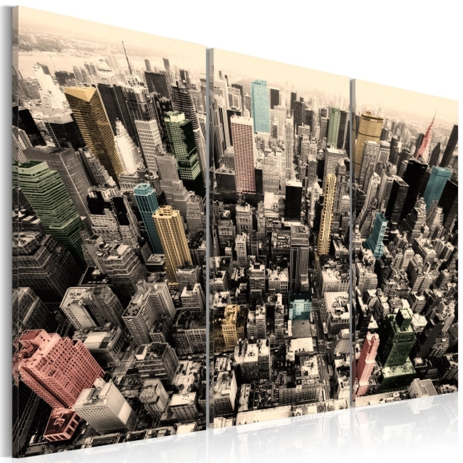 Obraz - Najwyższe budynki Nowego Jorku OBRAZ NA PŁÓTNIE WŁOSKIM
