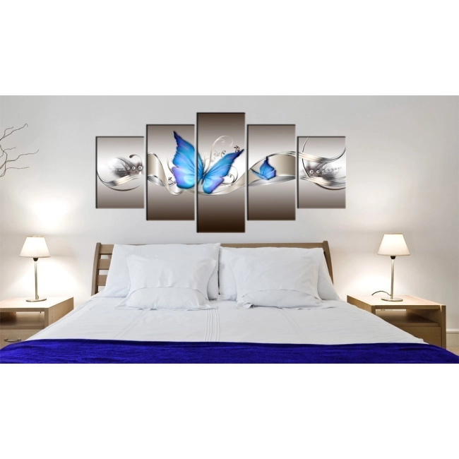 Obraz - Niebieskie motyle OBRAZ NA PŁÓTNIE WŁOSKIM