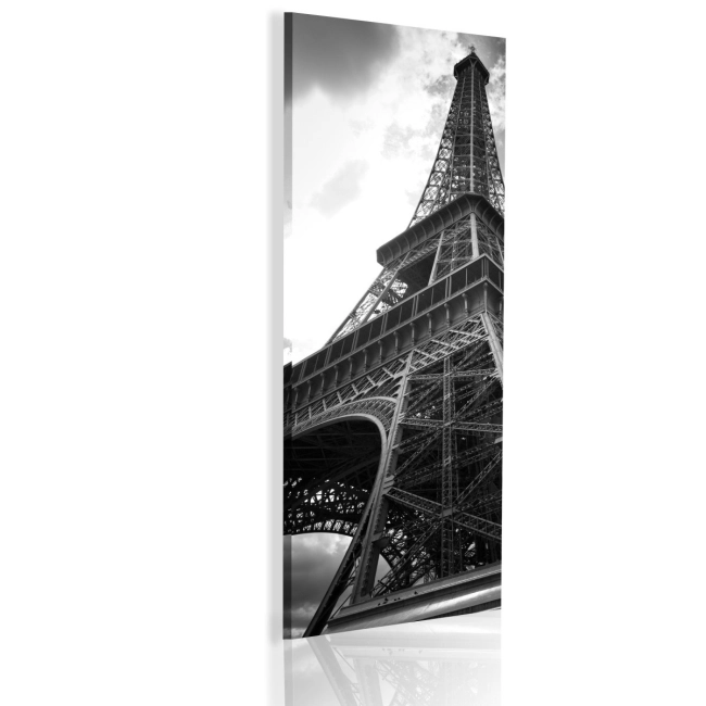 Obraz - Oniryczny Paryż: czarno-biały OBRAZ NA PŁÓTNIE WŁOSKIM
