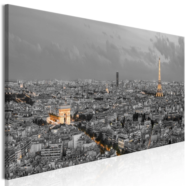 Obraz - Panorama Paryża (1-częściowy) wąski OBRAZ NA PŁÓTNIE WŁOSKIM
