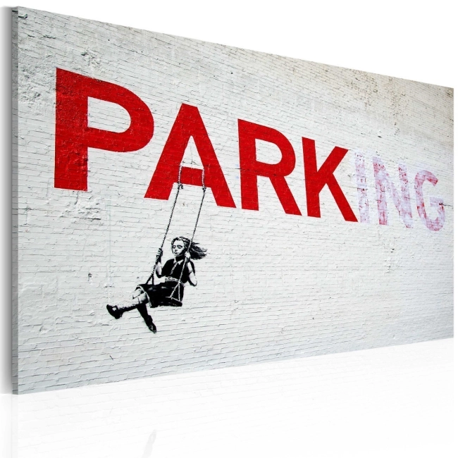 Obraz - Parking (Banksy) OBRAZ NA PŁÓTNIE WŁOSKIM