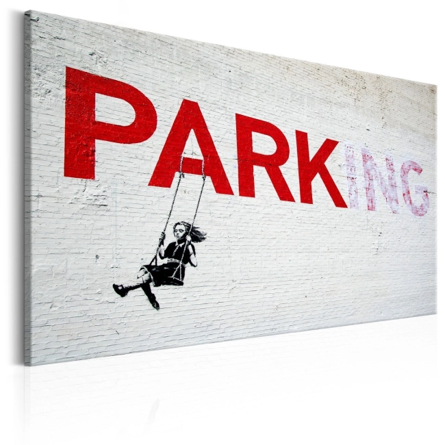 Obraz - Parking Girl Swing by Banksy