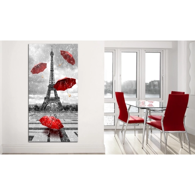 Obraz - Paryż: Czerwone parasolki