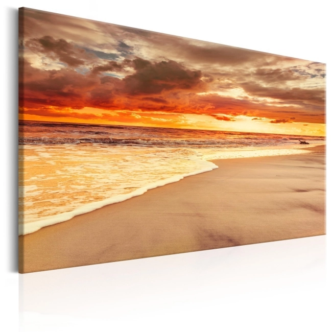 Obraz - Plaża: Piękny zachód słońca II OBRAZ NA PŁÓTNIE WŁOSKIM