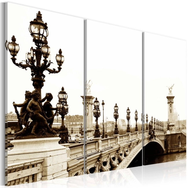 Obraz - Romantyczny spacer po Paryżu OBRAZ NA PŁÓTNIE WŁOSKIM