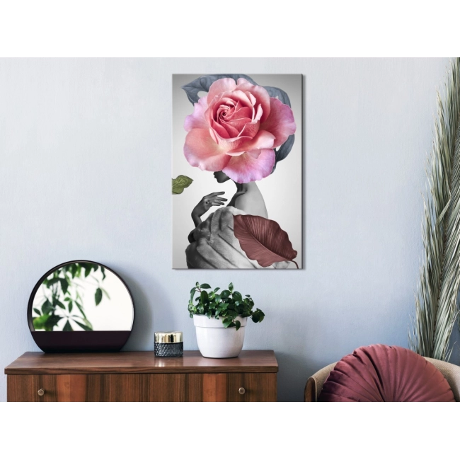 Obraz - Róża i futro (1-częściowy) pionowy