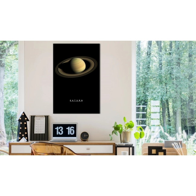 Obraz - Saturn (1-częściowy) pionowy OBRAZ NA PŁÓTNIE WŁOSKIM