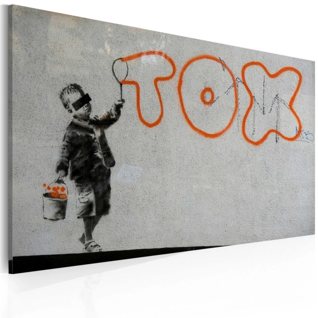 Obraz - Tapeta graffiti (Banksy)