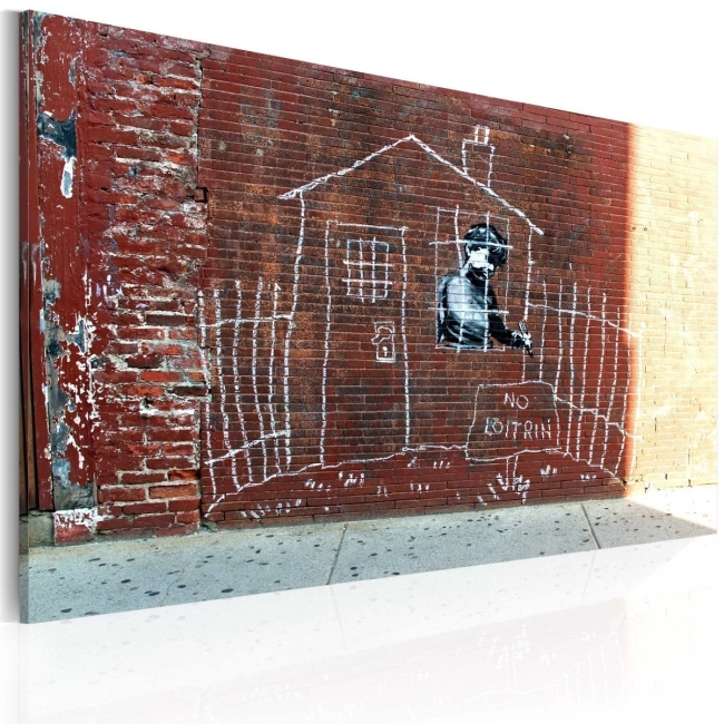 Obraz - Uziemiony (Banksy) OBRAZ NA PŁÓTNIE WŁOSKIM