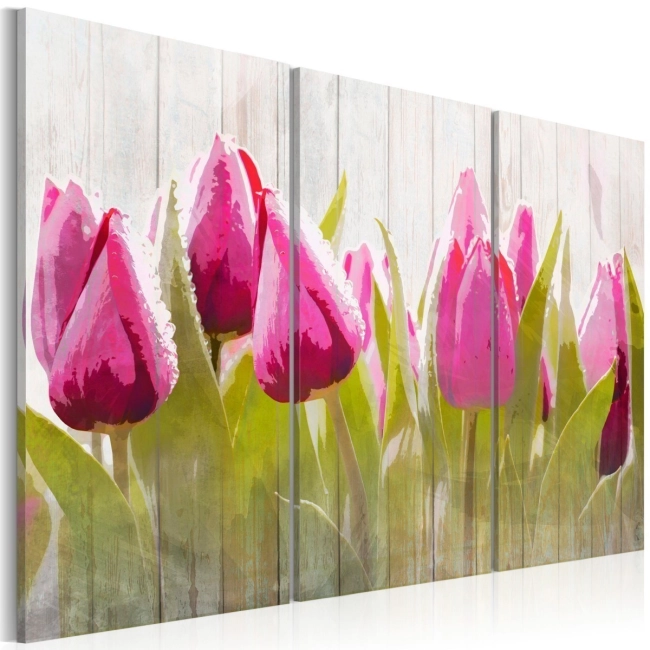 Obraz - Wiosenny bukiet tulipanów OBRAZ NA PŁÓTNIE WŁOSKIM