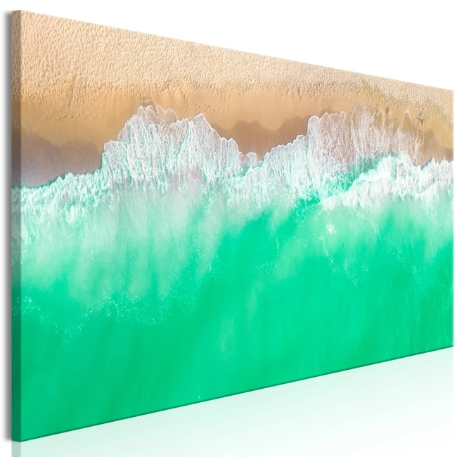 Obraz - Wybrzeże (1-częściowy) wąski zielony OBRAZ NA PŁÓTNIE WŁOSKIM