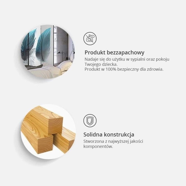 Parawan 3-częściowy - Abstrakcyjne betonowe bloki [Room Dividers]