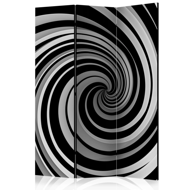 Parawan 3-częściowy - Black and white swirl [Room Dividers]