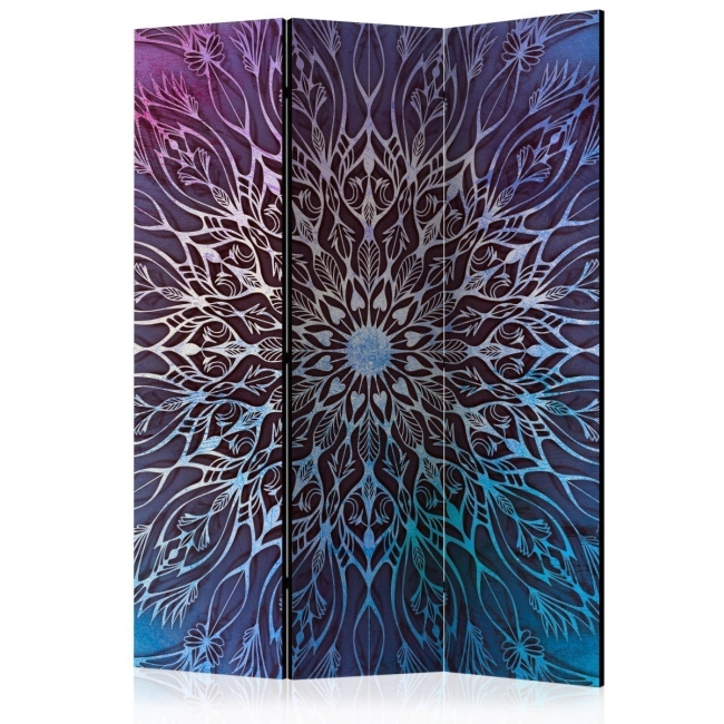 Parawan 3-częściowy - Centrum (niebieski) [Room Dividers]