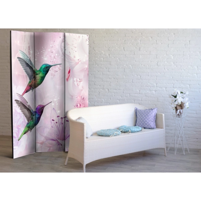 Parawan 3-częściowy - Kolorowe kolibry [Room Dividers]