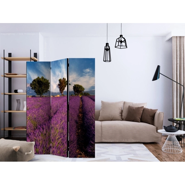 Parawan 3-częściowy - Lavender field in Provence, France [Room Dividers]