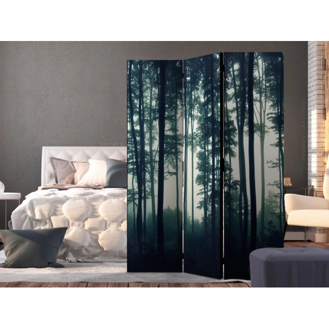 Parawan 3-częściowy - Natura: Mroczny las [Room Dividers]