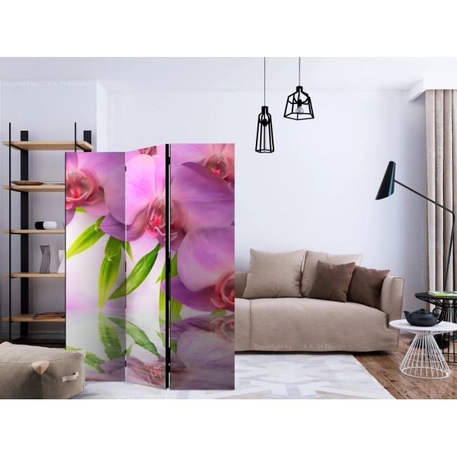 Parawan 3-częściowy - Orchidea spa [Room Dividers]