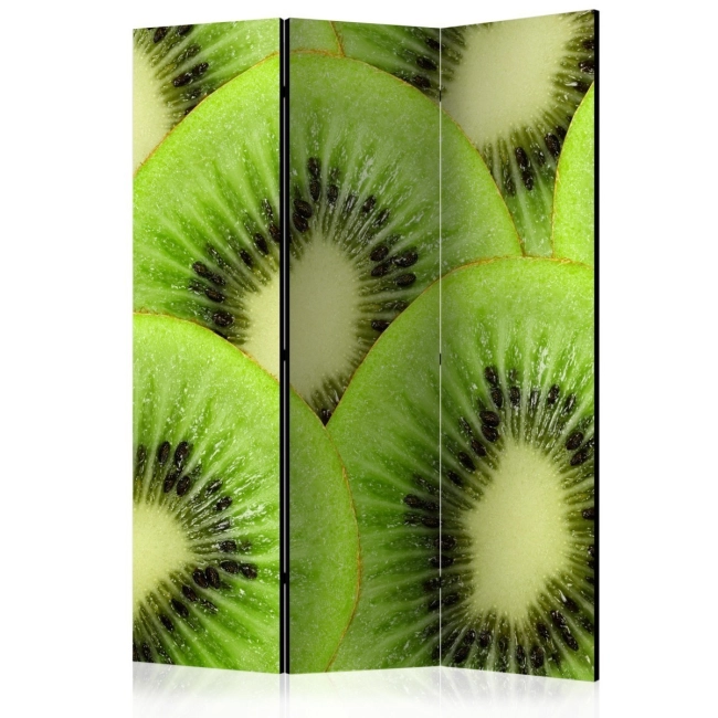 Parawan 3-częściowy - Plasterki kiwi [Room Dividers]